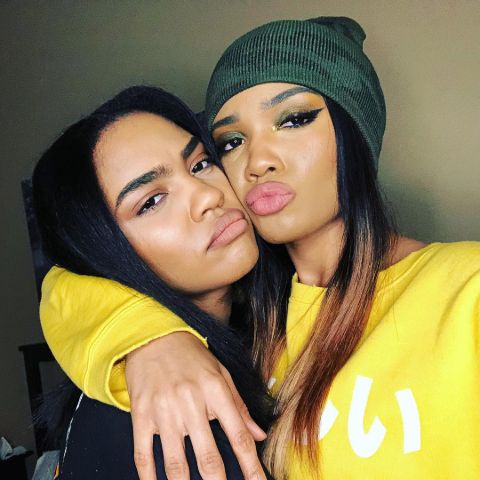 Lauryn McClain and her sister China McClain pose a picture.